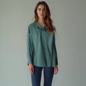 ❤️ okakie Dark Green Long Sleeve Shirt S